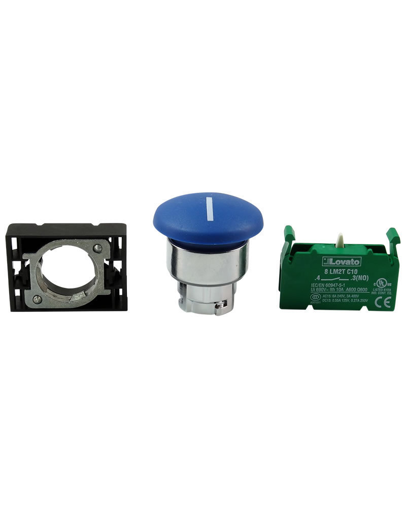 Druckknopf blau